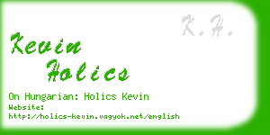 kevin holics business card
